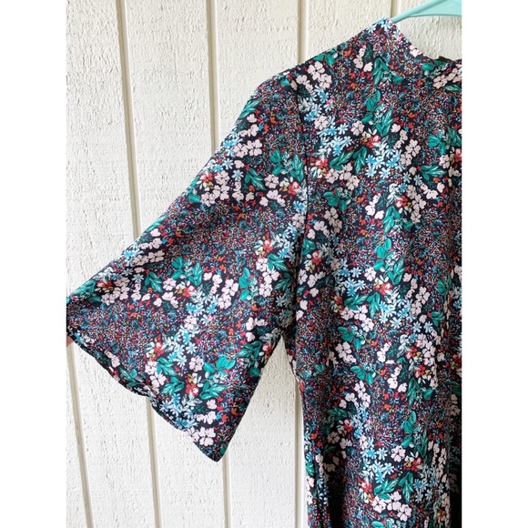 Zara Mock neck floral print mini dress size M - Picture 5 of 8